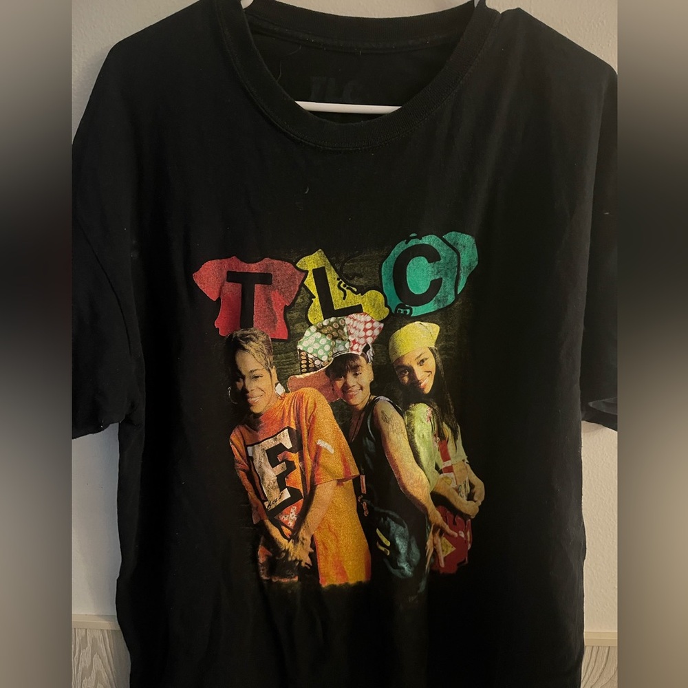 TLC group black short sleeve tee XL